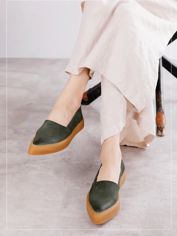 

Туфли Birkuir женские из натуральной кожи, лоферы, мягкая подошва, плоская подошва, ручная работа, для отдыха, прогулок, работы