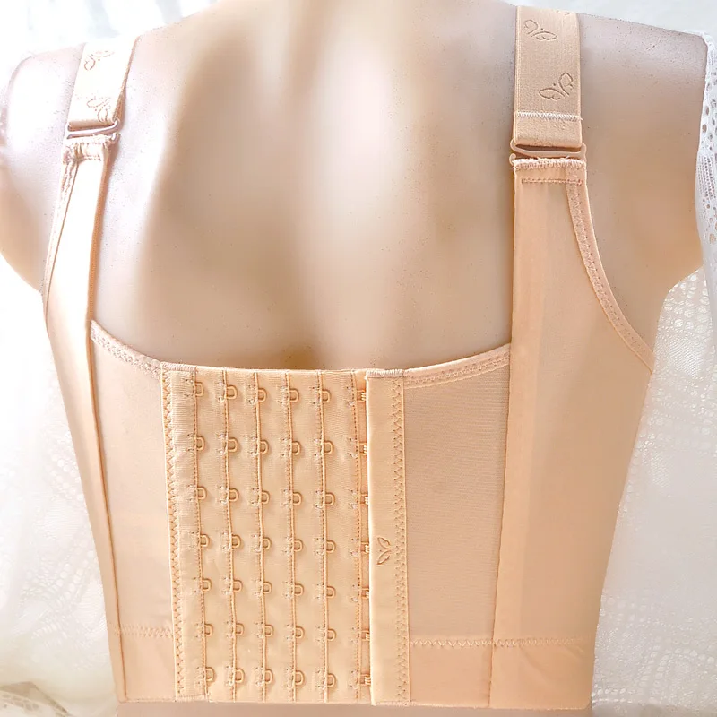 Deep Cup Bra Push Up Bras for Women Plus Size Hide Incorporated Full Back Coverage Lingerie Back Fat Shaper Bra 34-50