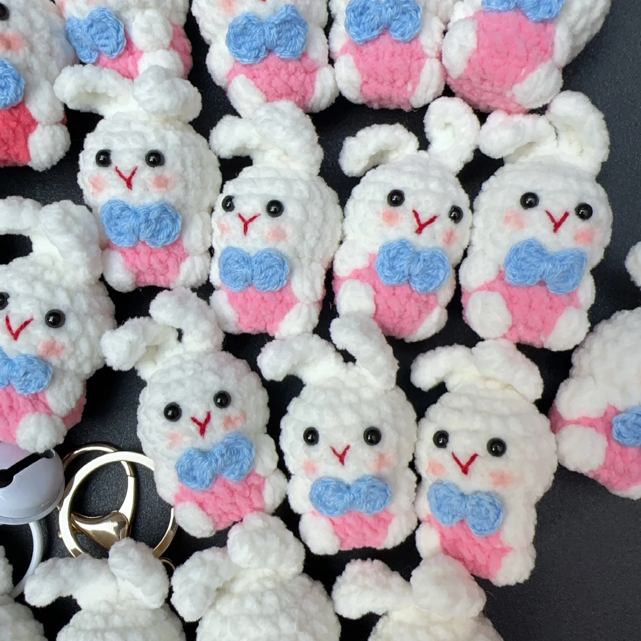 Готовый мини-кролик вязаный крючком брелок ручной работы вязаная кукла игрушки