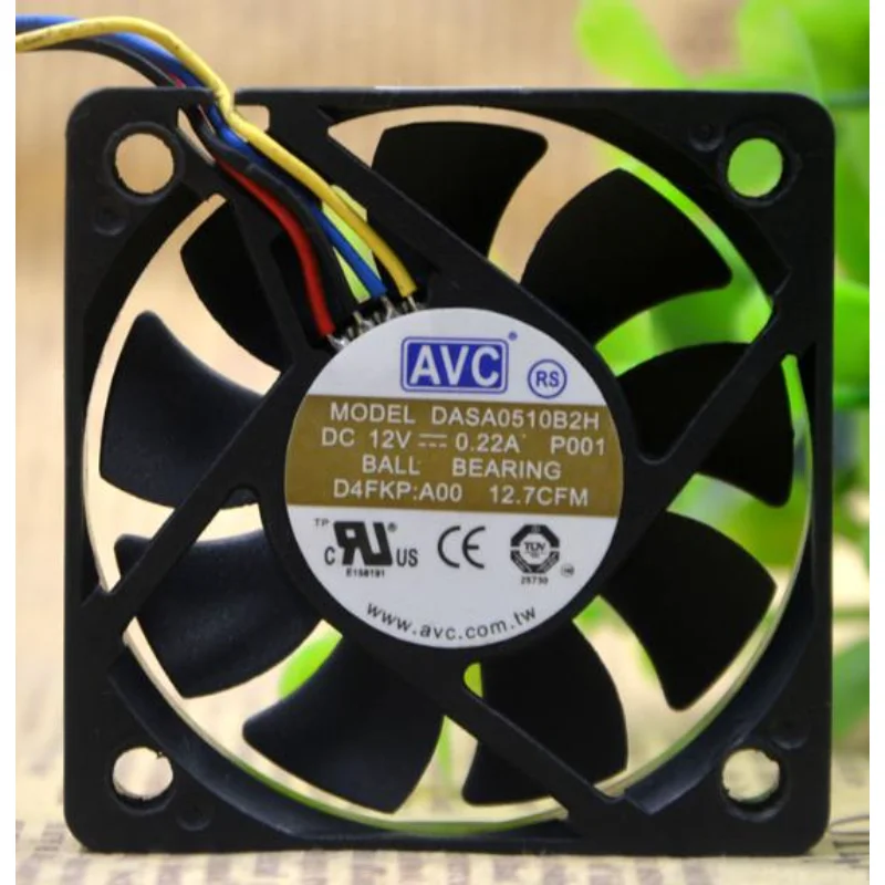 Новый вентилятор ЦП для AVC DASA0510B2H, 12 В, 5010 А, 4-проводной, ШИМ, с контролем температуры, бесшумный охлаждающий вентилятор, 5 см, 50*50*10 мм