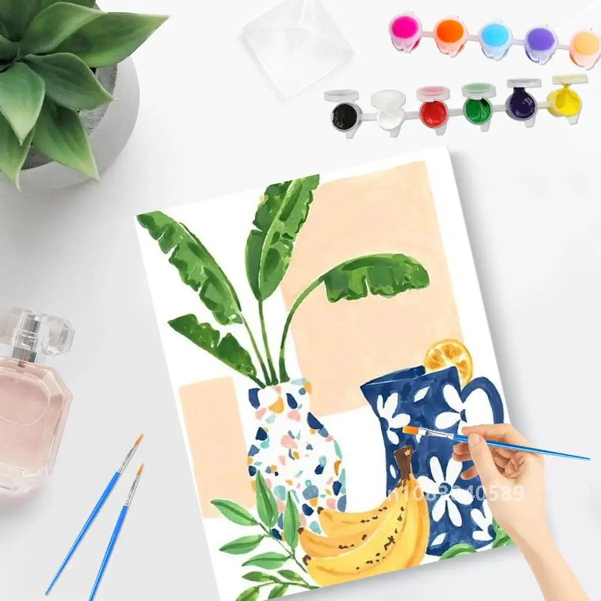 PhotoCustom Картина по номерам Флора для взрослых Пейзажная краска на холсте DIY Рамка