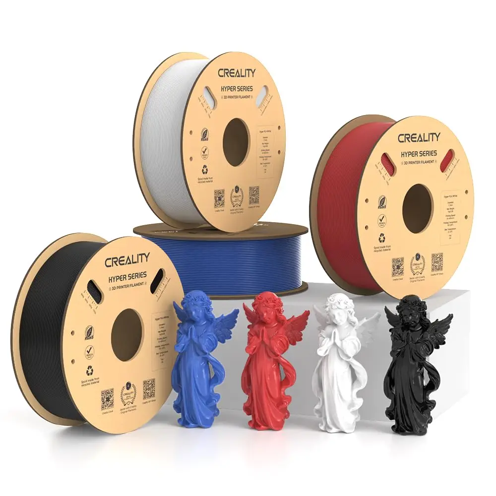 Фото Филамент CREALITY Hyper PLA 1,75 мм, 1 кг, для 3D-принтеров, высокоскоростная и точная печать 30-600 мм/с, подходит для большинства FDM 3D-принтеров №1