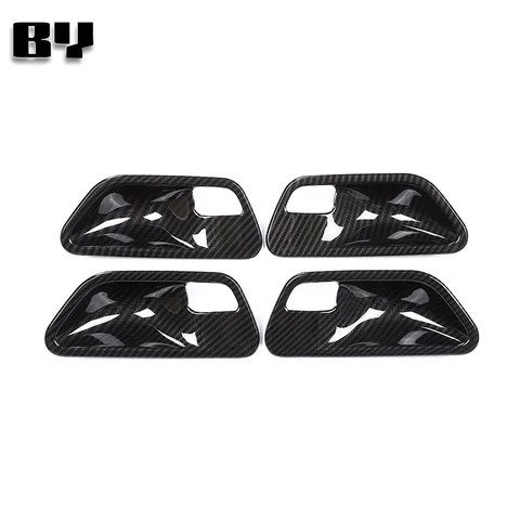 Для BMW 3 4 серии f30 f32 f35 316i 318i 320li 2013-2018 автозапчасти из углеродного волокна 4 шт. ABS внутренняя ручка двери чаша крышка отделка
