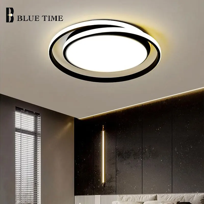 

Black&Gold&White Modern Led Ceiling Lamp For Living room Bedroom Dining room Kitchen Aluminum Lustre Ceiling Light 110V 220V
