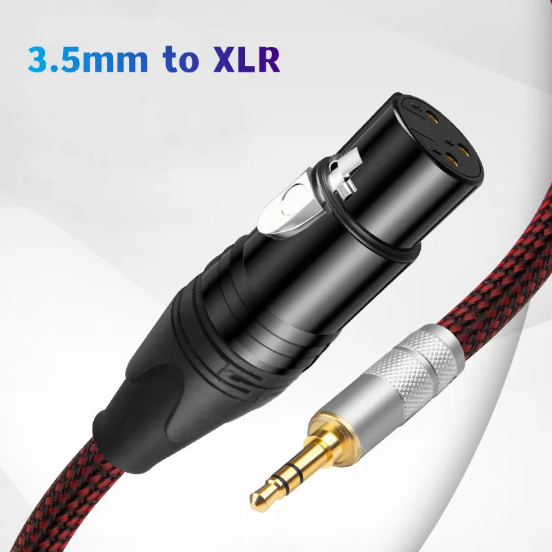 Высококачественная микрофонная линия звуковая карта из чистой меди 3 5 мм/6 мм к XLR