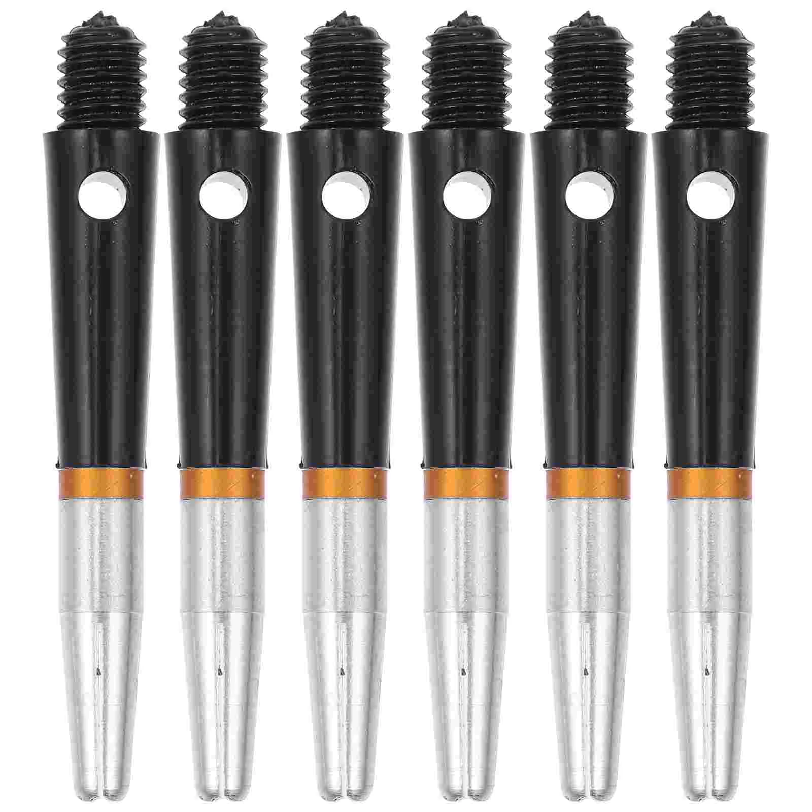 

6Pcs Rotating Dart Shafts Outdoor Dart Stems Dart Game Accessories (Black)