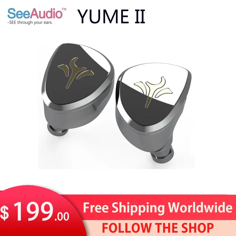 

Seeaudio Yume2 Yume II IEM 1DD+2BA hybrid driven earphone YUME II monitoring earphone 2pin 0.78 with gift Angelears keychain