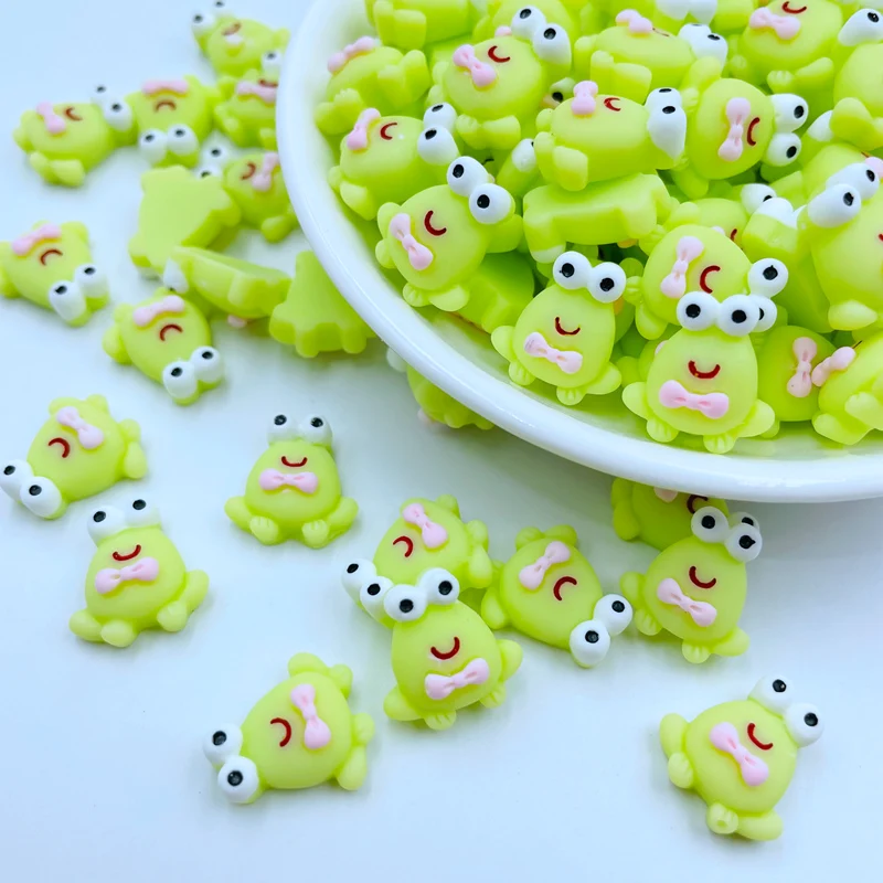 

20 Pcs New Cute Mini Kawaii Frog Flat Back Resin Cabochons Scrapbook Diy Wedding Hairpin Accessories Craft J92