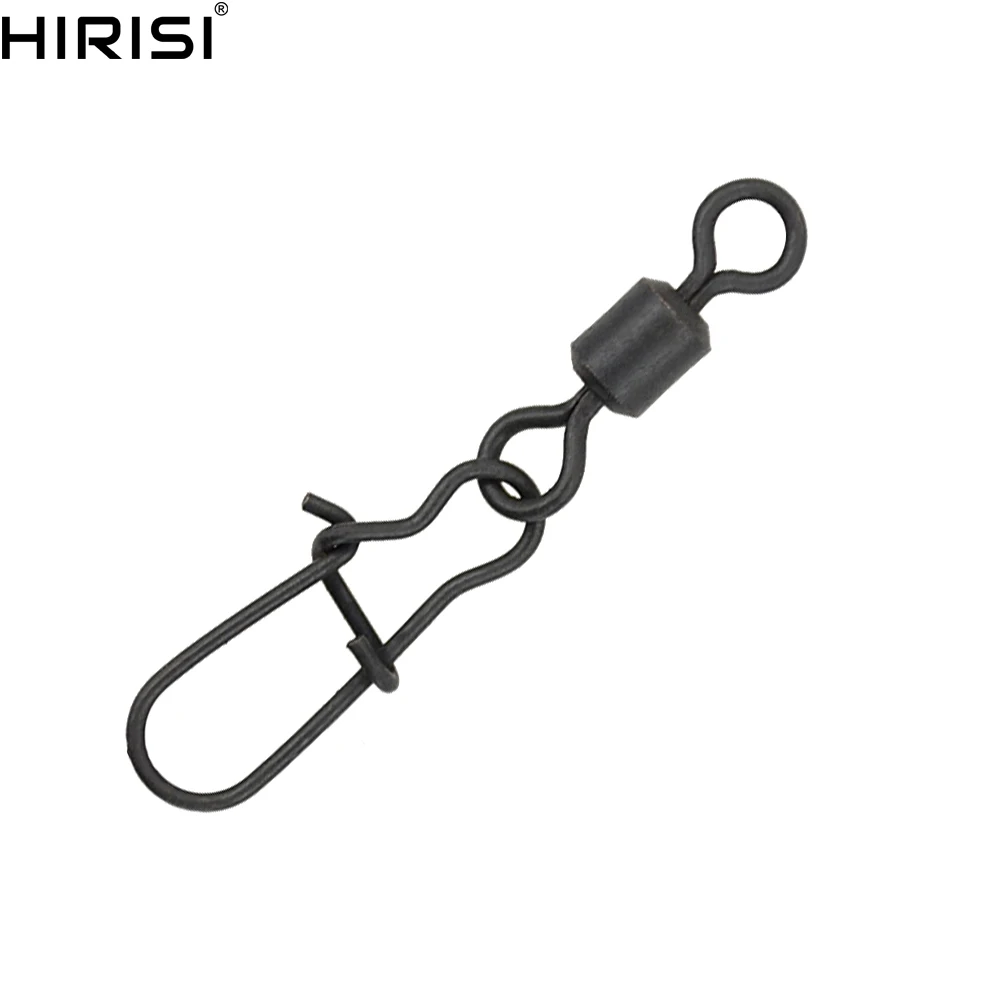 

25pcs Carp Fishing Quick Change Snap Swivel Matt Black for Terminal Fishing Accessories AG139