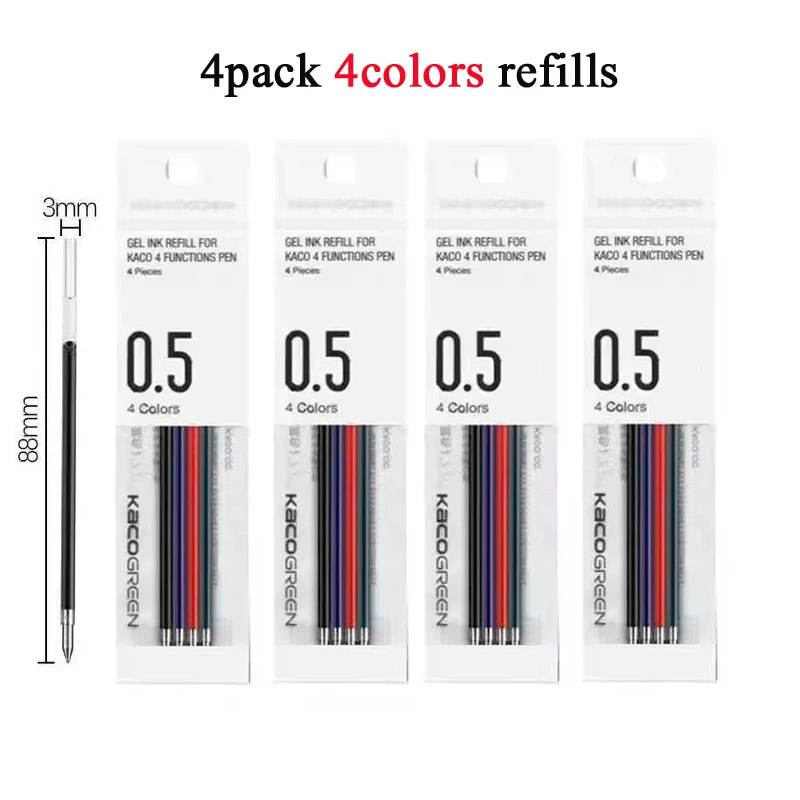 

НОВЫЕ ручки KACO 3-в-1 EASY 0,5 мм, 2-цветная гелевая ручка, механический карандаш, деревянный и металлический стержень, экзамен, ежедневная запись, яркие качественные принадлежности