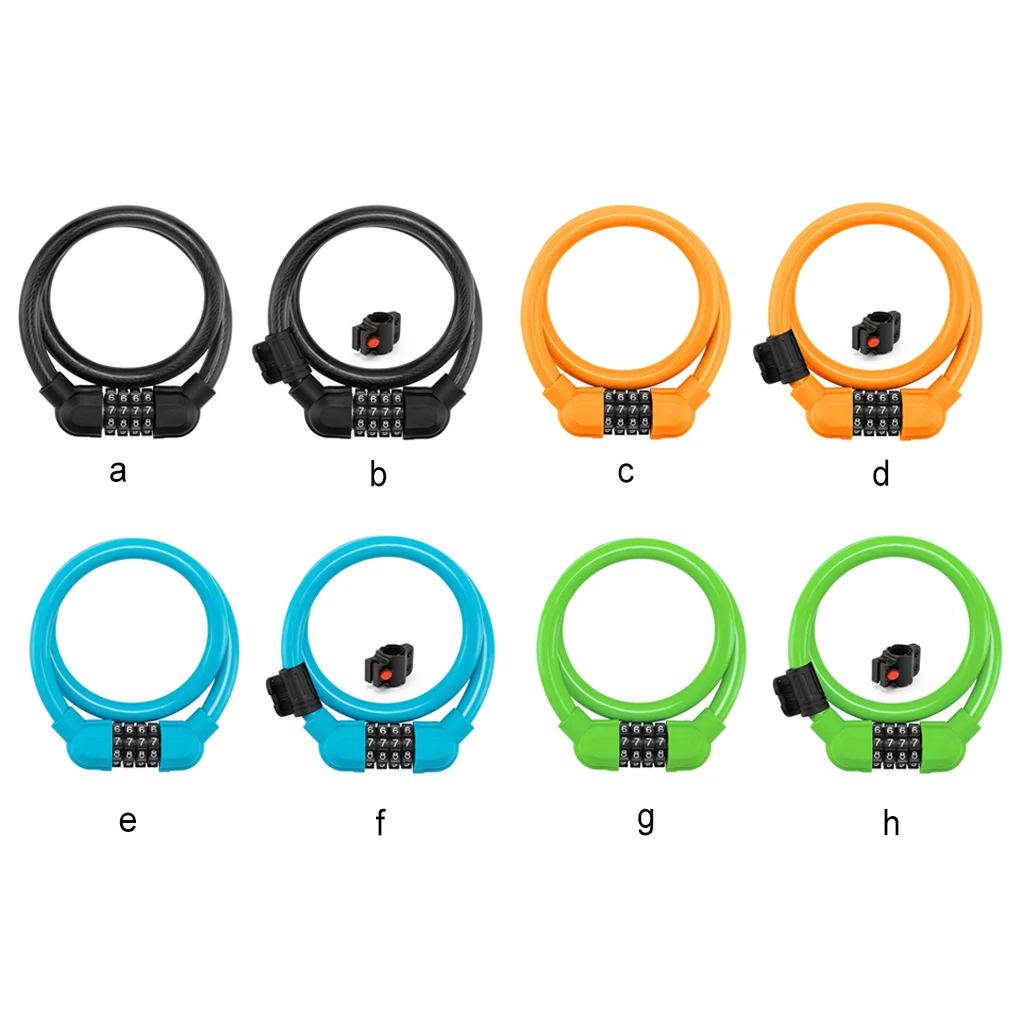 

Велосипедный замок, стальной трос, 4-значный код, защита от кражи, для дорожного велосипеда, мотоцикла, электроскутера, велосипеда, деталь бе...