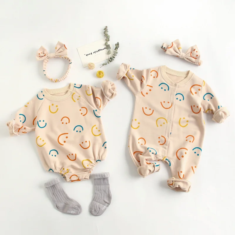 Newborn Baby Clothes Baby Girl Romper Baby Clothes Boy Spring & Autumn Cotton Cartoon Full Baby Romper Baby Clothes Set Newborn