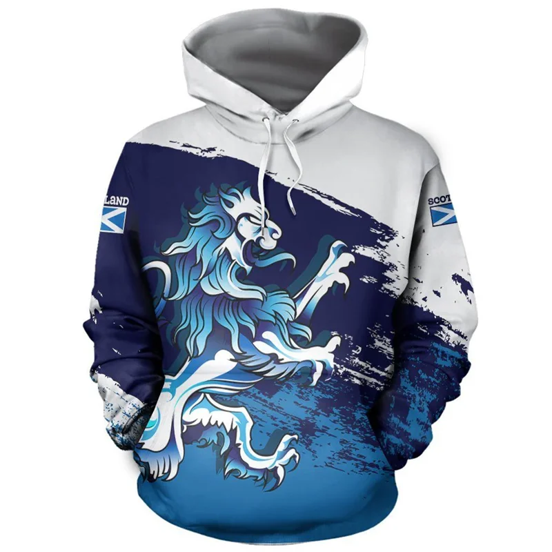 Proud Of Scotland Hoodie 3D Printed Flag National Emblem Pattern Hooded Coat Street Fashion Women Men Clothing Hoodies 2025 New