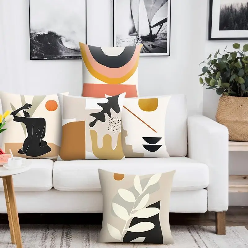 

Decorative Pillow Case Elife Artistic Geometry Polyester Cotton Home Decoration Car Cushion Cover Sofa Throw Pillowcase