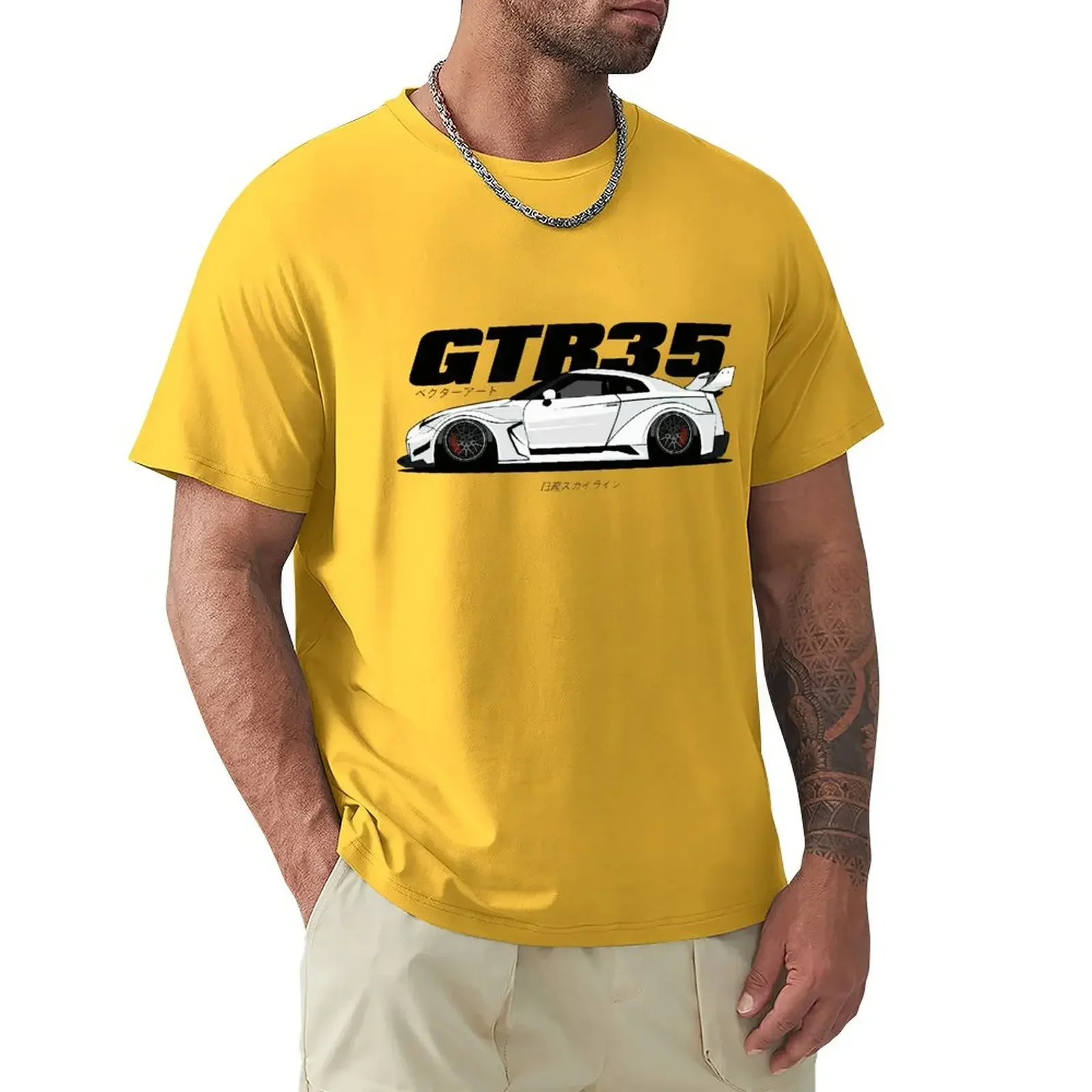 Munstar Skyline GTR R35 Jdm японская автомобильная футболка Harajuku с короткими рукавами