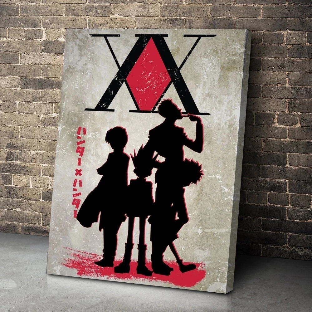 

Canvas Painting Home Anime Hunter X Hunter Black Cool Decor Picture Modern Printed Poster For Living Room Wall Art No Framework