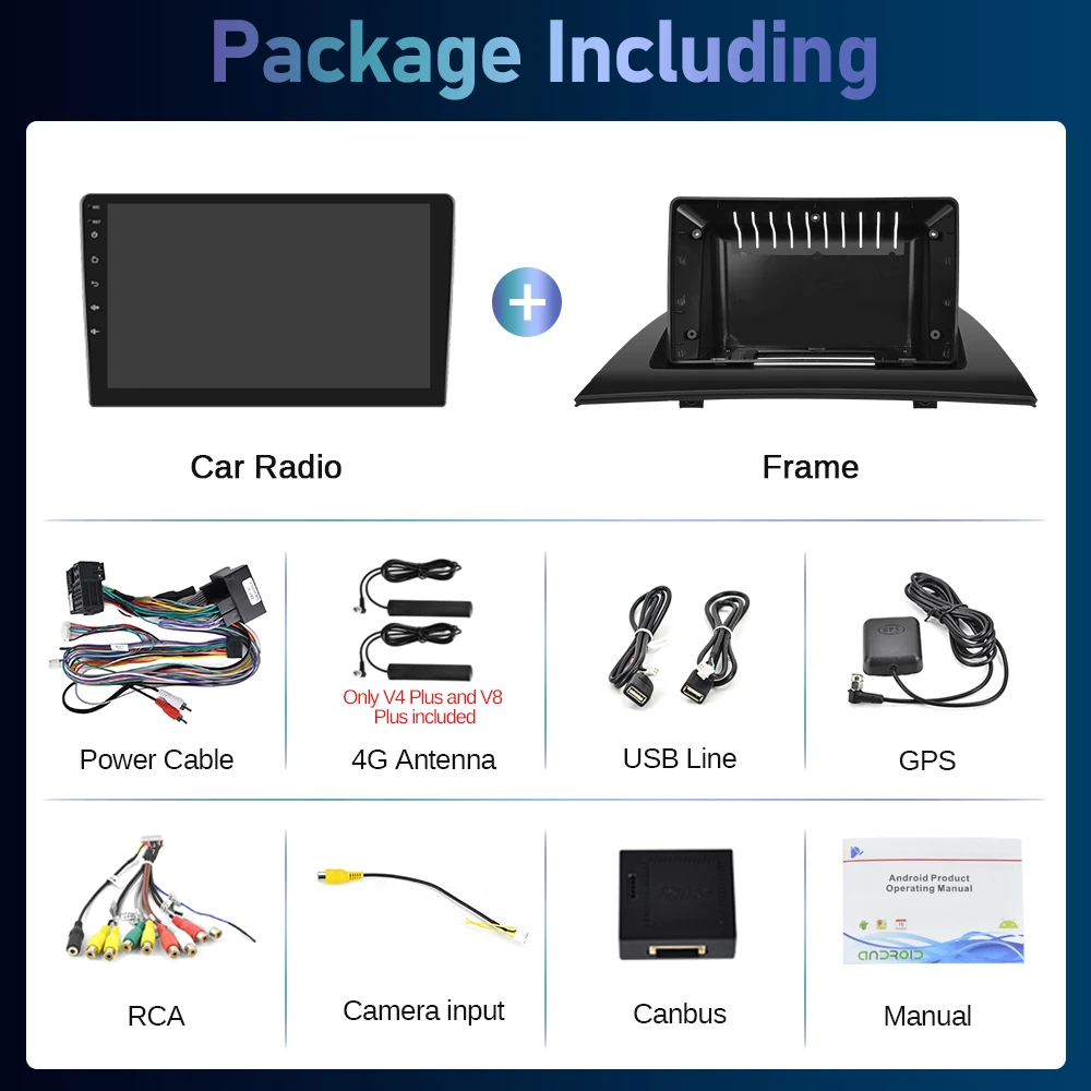 Автомагнитола Podofo 8 ГБ + 128 для BMW X3 E83 2004-2012 мультимедийный видеоплеер GPS-навигация