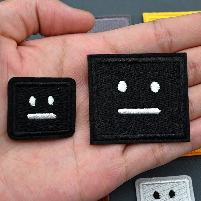 без выражения вышивка патчи аппликация ткани пришить ткань покер лицо для одежды