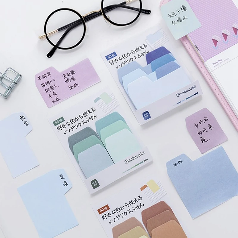 

Gradient Color N Times Indexes Memo Pad Sticky Notes Planner Bookmark Stationery School Office Supply