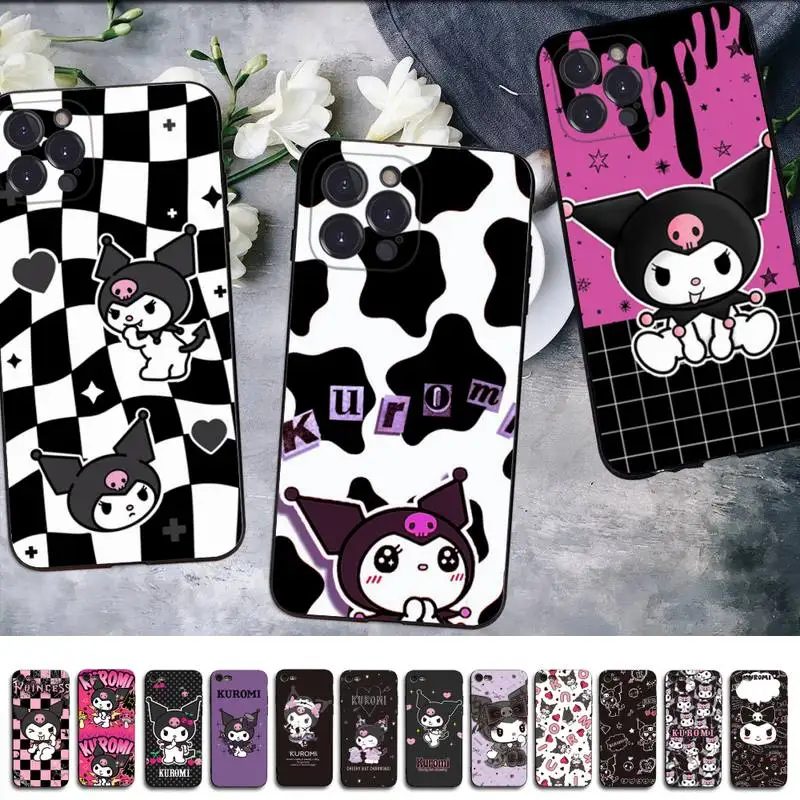 

BANDAI cute Kuromi Phone Case for iPhone 11 12 13 mini pro XS MAX 8 7 6 6S Plus X 5S SE 2020 XR case