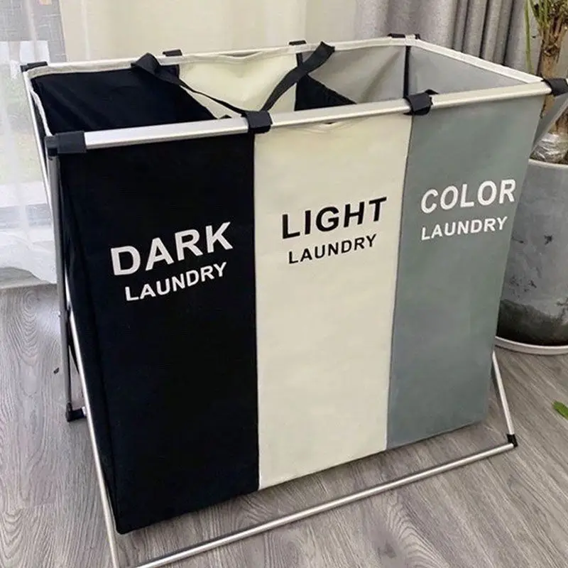 

Большая корзина-органайзер для белья с тремя емкостями