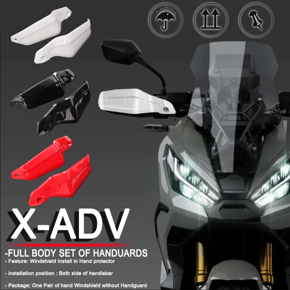 

2022 2021 For Honda X-ADV 750 NEW Motorcycle Accessories Handguard Extensions Hand Shield Protector Windshield Complete set of h