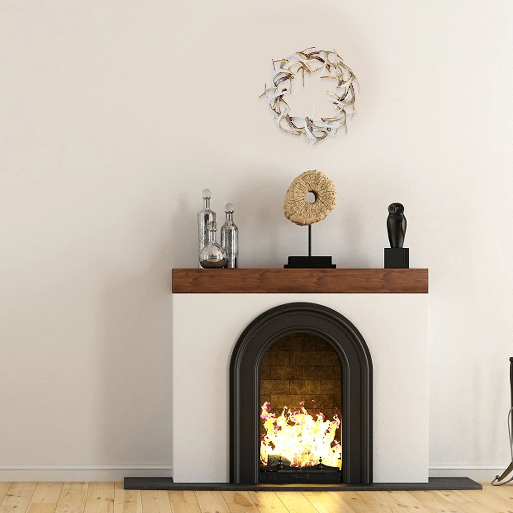 Рождественский садовый настенный орнамент домашний декор гирлянда с рогами