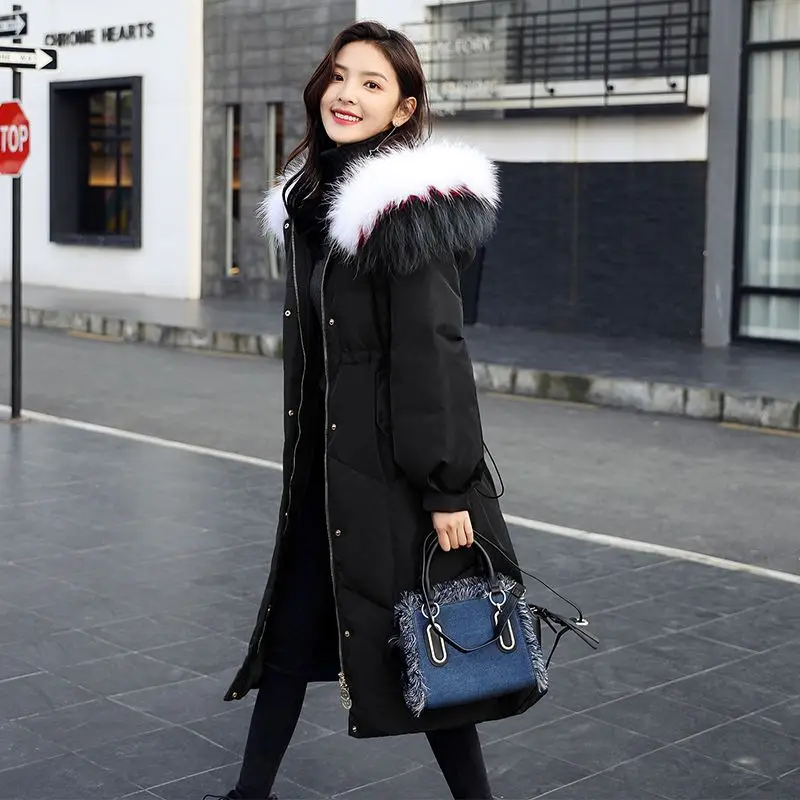 New Winter Women's Cold Coat Parkas Super Hot Coats Hooded Long Cotton Padded Jacket Jackets Womens Winter Clothing Fashion