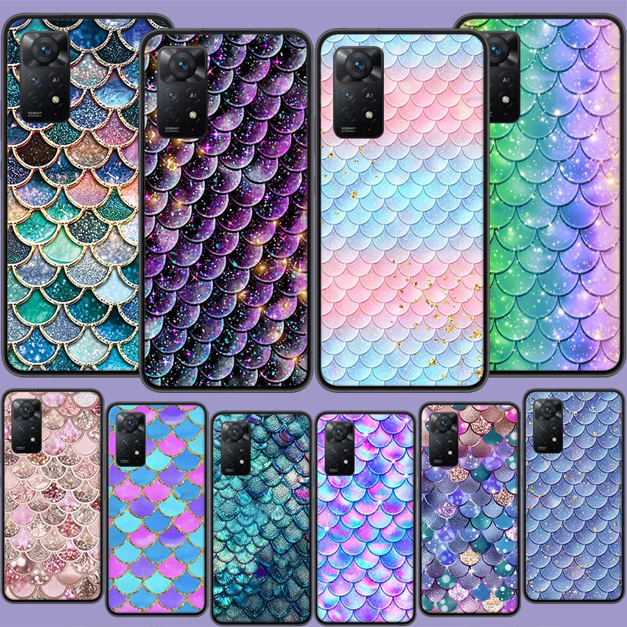 

Fish Scale Pattern Mermaid Phone Case For Xiaomi Redmi 10A 10C 10 9 Prime 8 7 6 10X 9A 9C 9T 8A 7A 6A S2 K20 K30 K40 Pro Capa Co