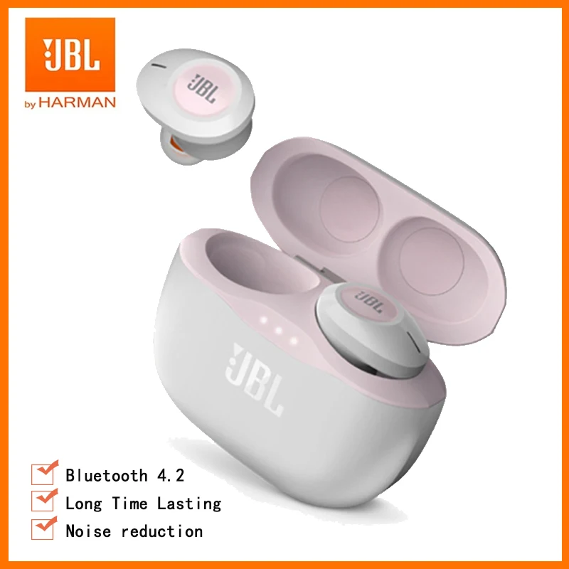 JBL T120TWS True Wireless Bluetooth Headset Earphone Bass Sound Headphones Sport Music Gaming Earbuds Handfree With Mic Charging