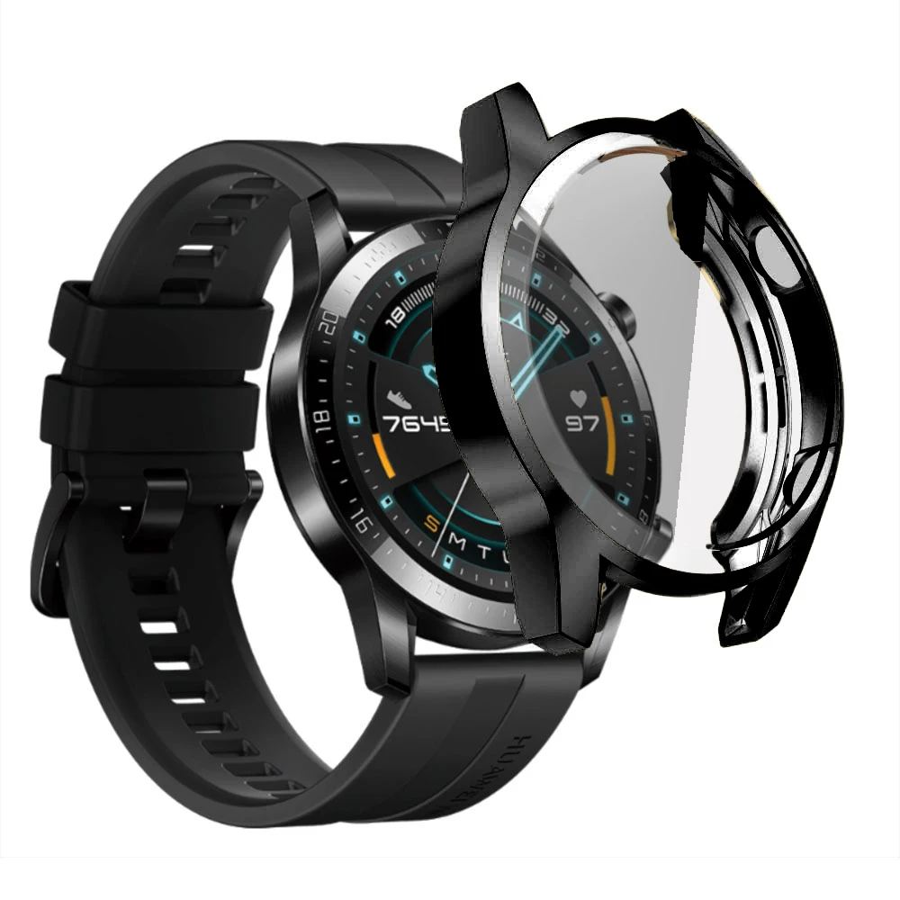 

Full Cover Case For Huawei Watch Gt2 46mm 42mm Tpu Silicone Protective Hd Full Cover Case For Huawei Watch Gt2 46mm