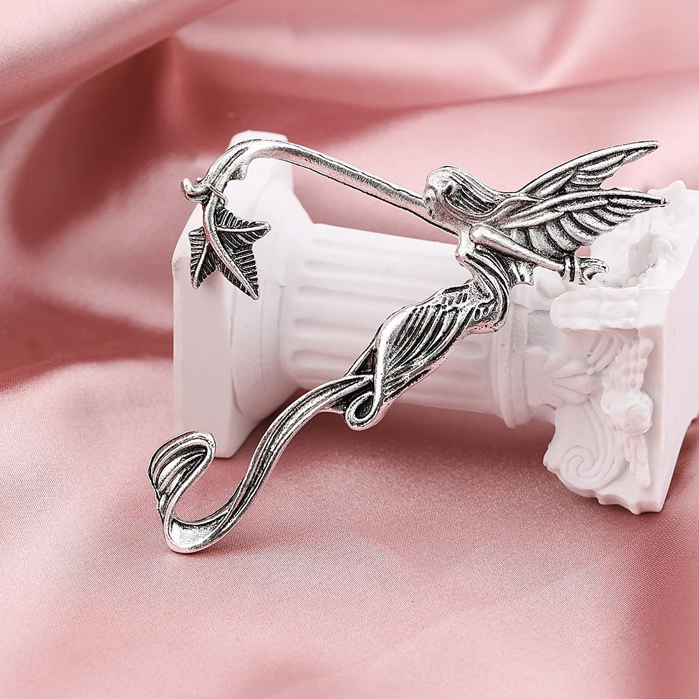 

1Pcs Punk Vintage Fairy Ear Cuff Earring for Women Aesthetics Gothic Angel Ear Cuffs Wing Clip Non Piercing Earrings Jewelry