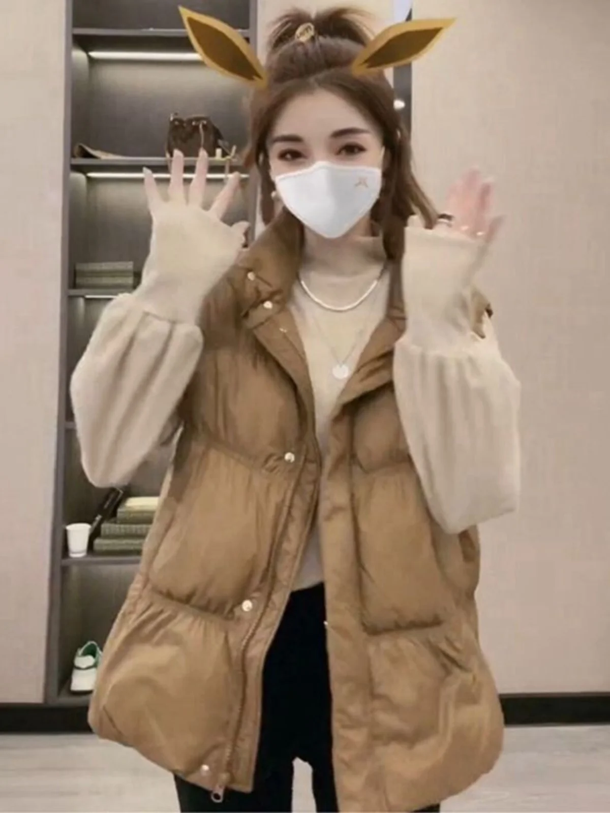 Очень большая рубашка с толстым дном весом 50 00 кг женская осенне-зимняя для