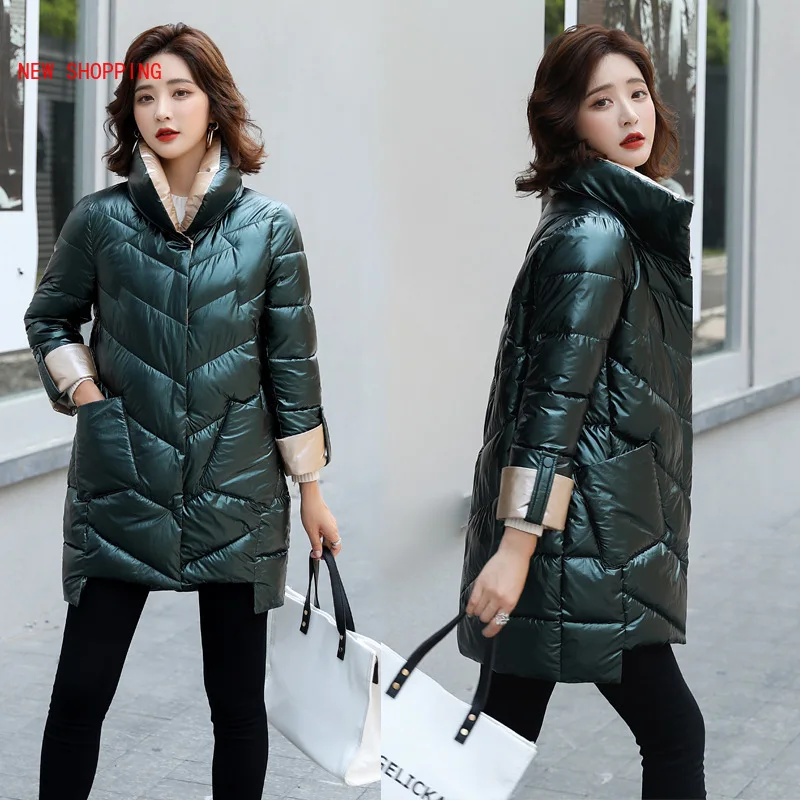 Parka Women New Winter Down Jacket Women Coat Long Hooded Outwear Female Parka Thick Cotton Padded Female Basic Coats Overalls