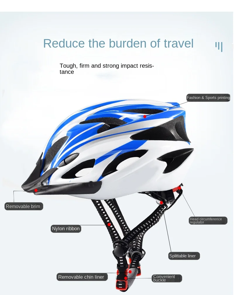 

Ultralight Bike Helmet Adjustable Road Bicycle Helmet Cycling Motorcycle Sport Men Women Safety Cap Protection