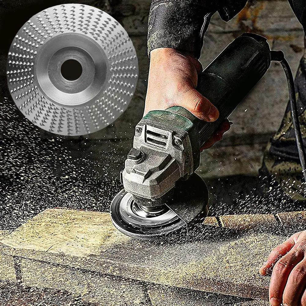 

100/85mm Round Polishing Angle Grinding Wheel Wood Shaping Tool Carving Carving Rotary Sanding Woodworking Disc Tool V8I1