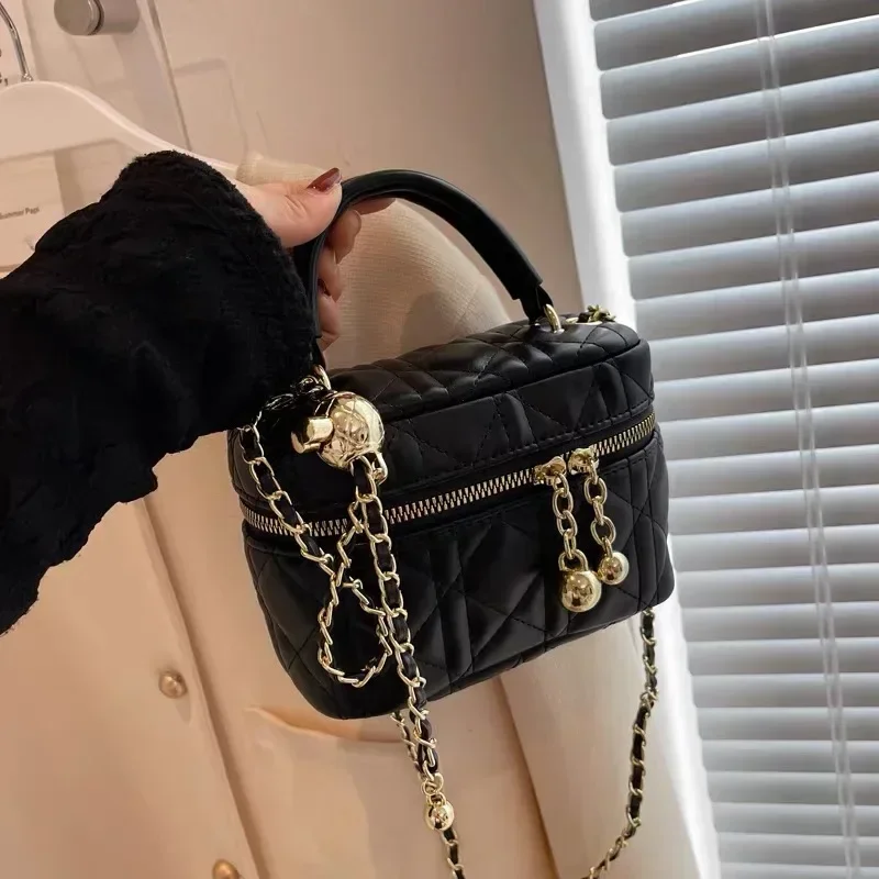 

BAG433C12-C14 New trendy luxury brand designer diamond chain bag high-end western style crossbody bag popular small square bag