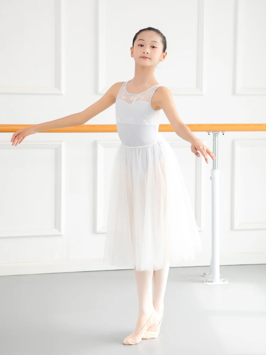 

Одежда для танцев Chidren, балетное трико для девочек, гимнастическое газовое профессиональное высококлассное телосложение, Женский танцевальный костюм