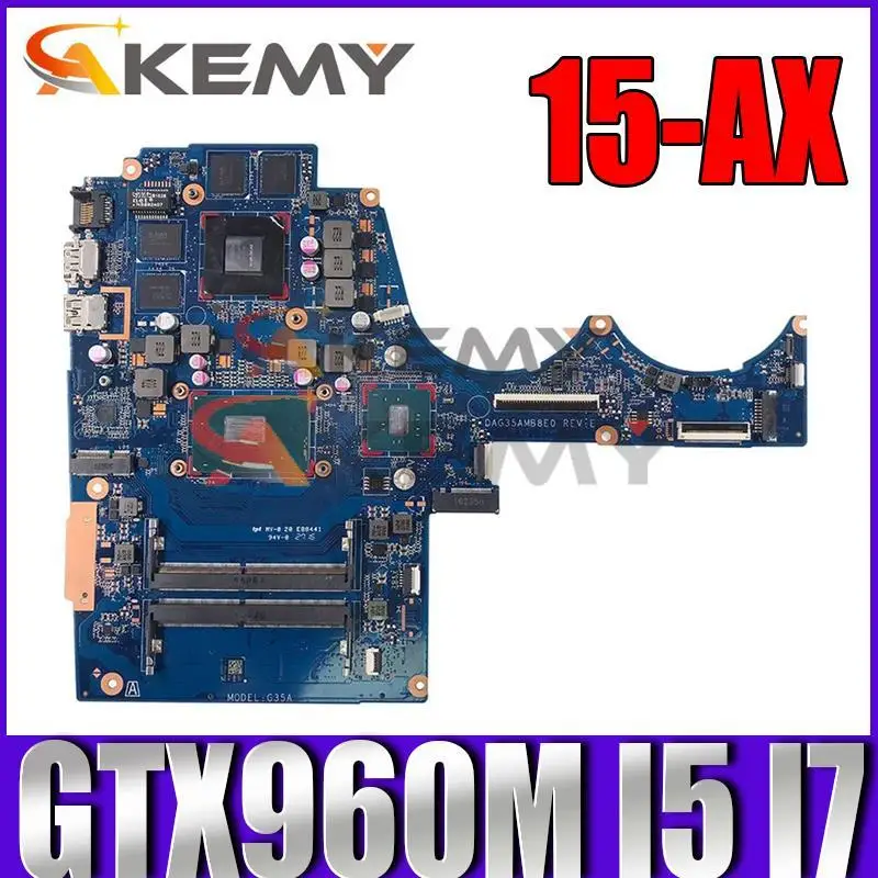 DAG35AMB8E0 G35A для ноутбука HP 15-AX 15-bc015tx 15-BC, материнская плата со стандартным стандартом i7-6700HQ, ЦП 960M, графический процессор
