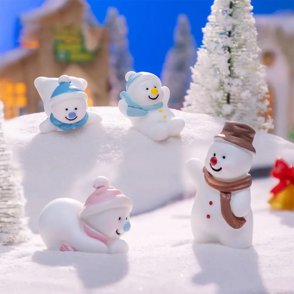 Креативная Рождественская мини-фотосессия белая мультяшная кукла снежного