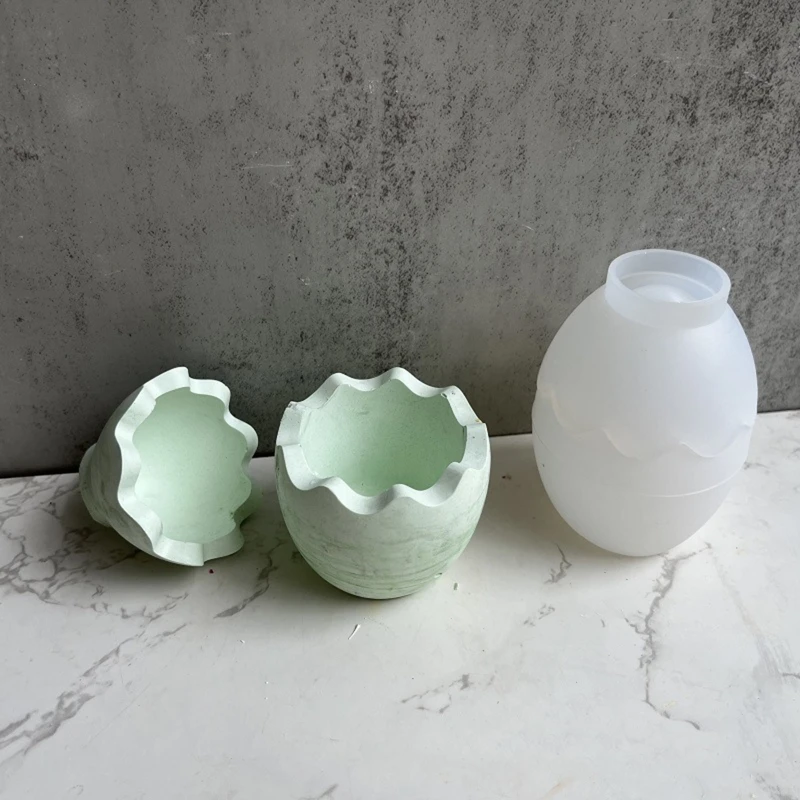 

Egg Candle Cup Molds Silicone Organizer Mold for DIY Epoxy Resin Trinket Holder 918F