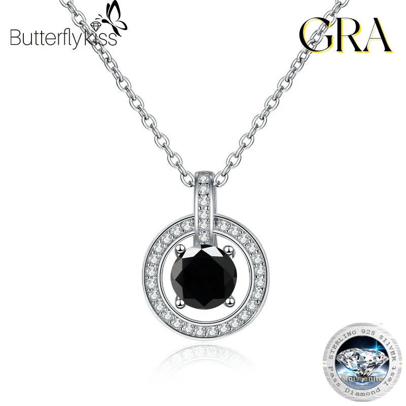 

Женское ожерелье из серебра пробы, с муассанитом