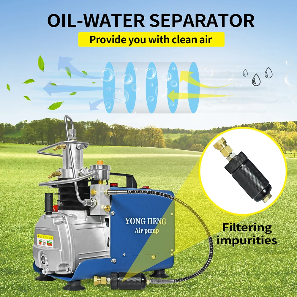 YONGHENG 300Bar PCP Воздушный компрессор 4500Psi Электрический высокого давления с
