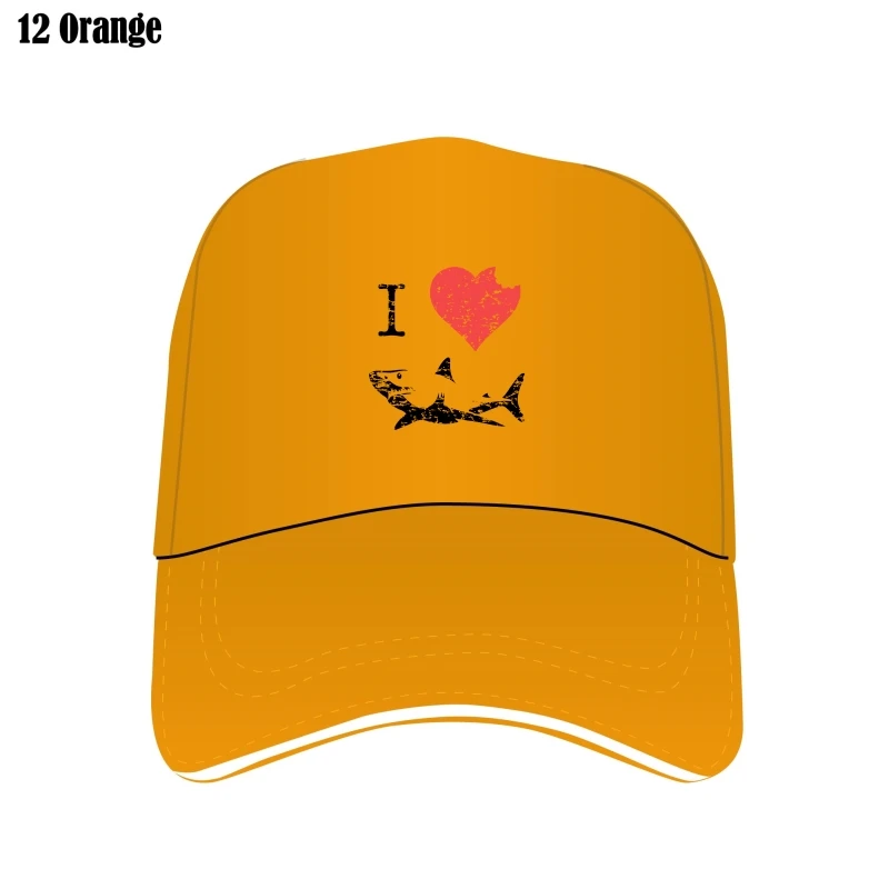 

Кепка с надписью «I Love Shark Bill», шляпа в форме сердца, Классическая, для поклевки акулы, для океана, белая, летняя, под заказ, брендовая, для бодибилдинга и гольфа