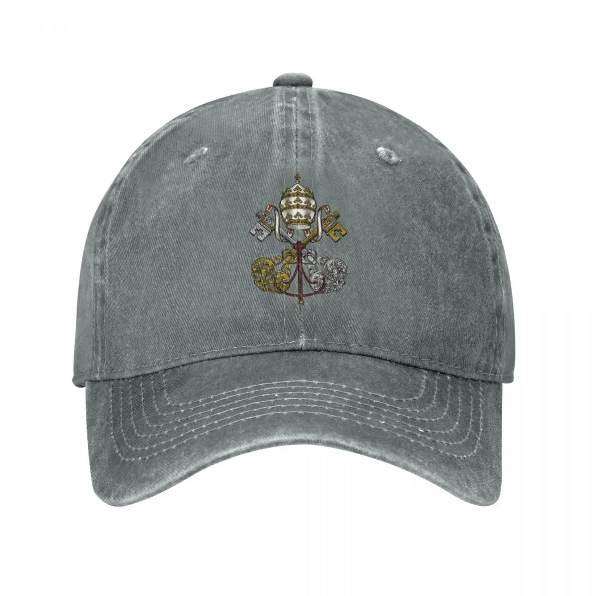 

Baseball Cap Coats Of Arms Of The Holy See And Vatican City Merch for Men Women Fashion Distressed Denim Casquette Dad Cap