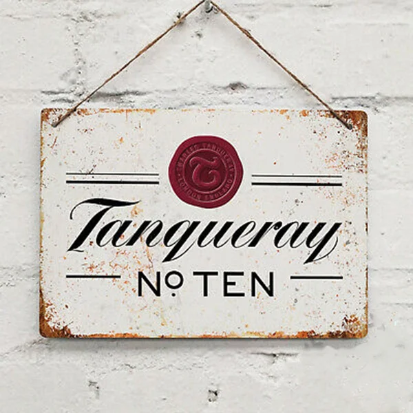 

Tanqueray No. 10 Gin Retro Vintage Tin Sign Bar Pub Home Metal Poster Wall Art Decor Poster Metal Sign