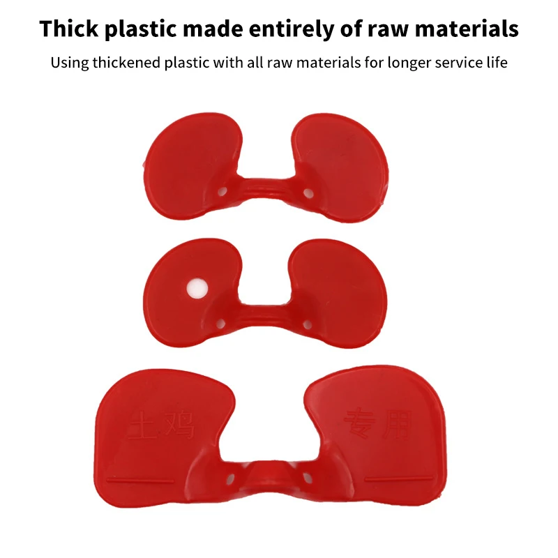 50 шт. красные пластиковые очки для курицы фазана с защитой от захвата болтом