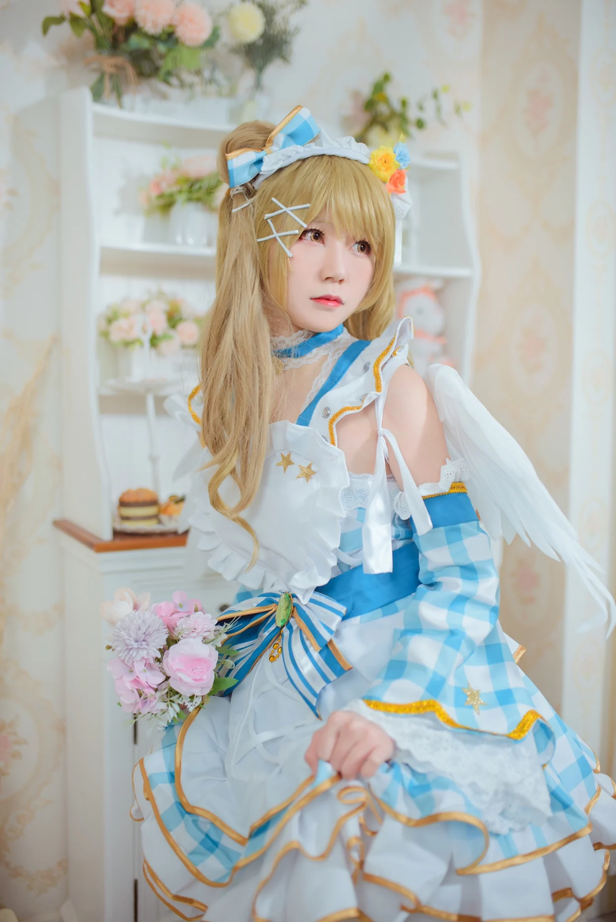

COS-HoHo [Customized] Anime Lovelive Minami Kotori My Favorite Humming Angel Maid Dress Sweet Lovely Uniform Cosplay Costume