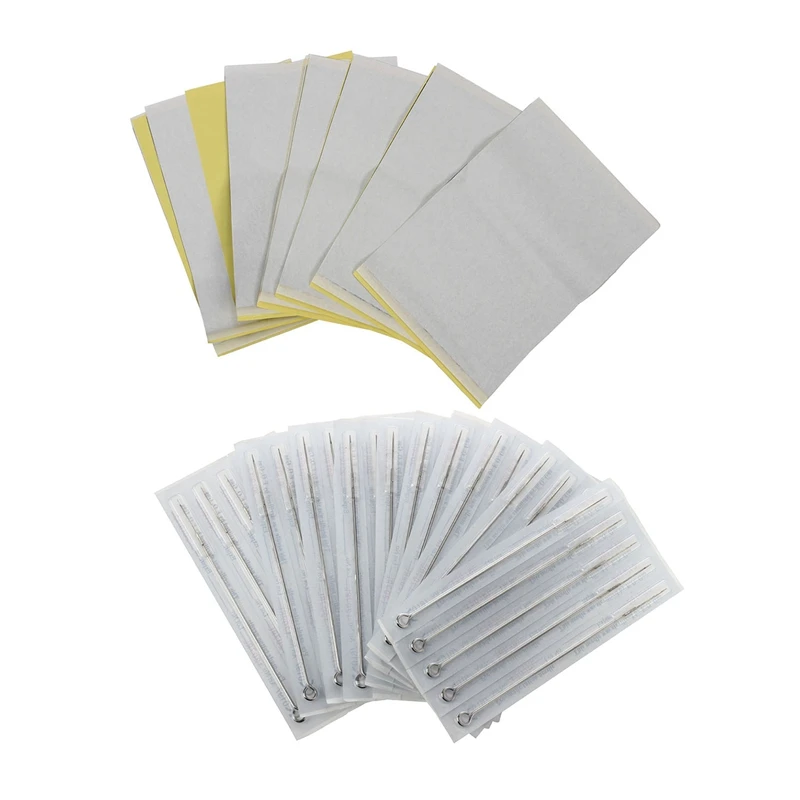 

60 Pcs Accessories:10 Pcs Tattoo Carbon Transfer Copier Paper A4 & 50 Pcs Tattoo Needles 7Rl "Needleboy" 7 Round Liner