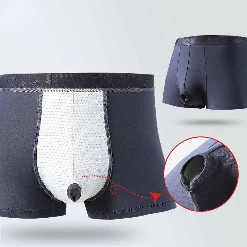 Men's Underwear Foreskin Bullet Separation Resistance Boxers Underpants Scrotal Support Comfortable Boxer Panties Underwear Sexy
